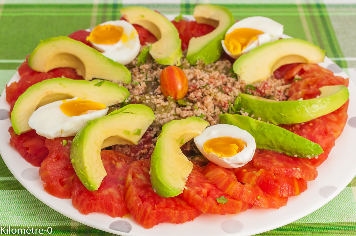 Salade, Tomate, Oeuf et Avovat
